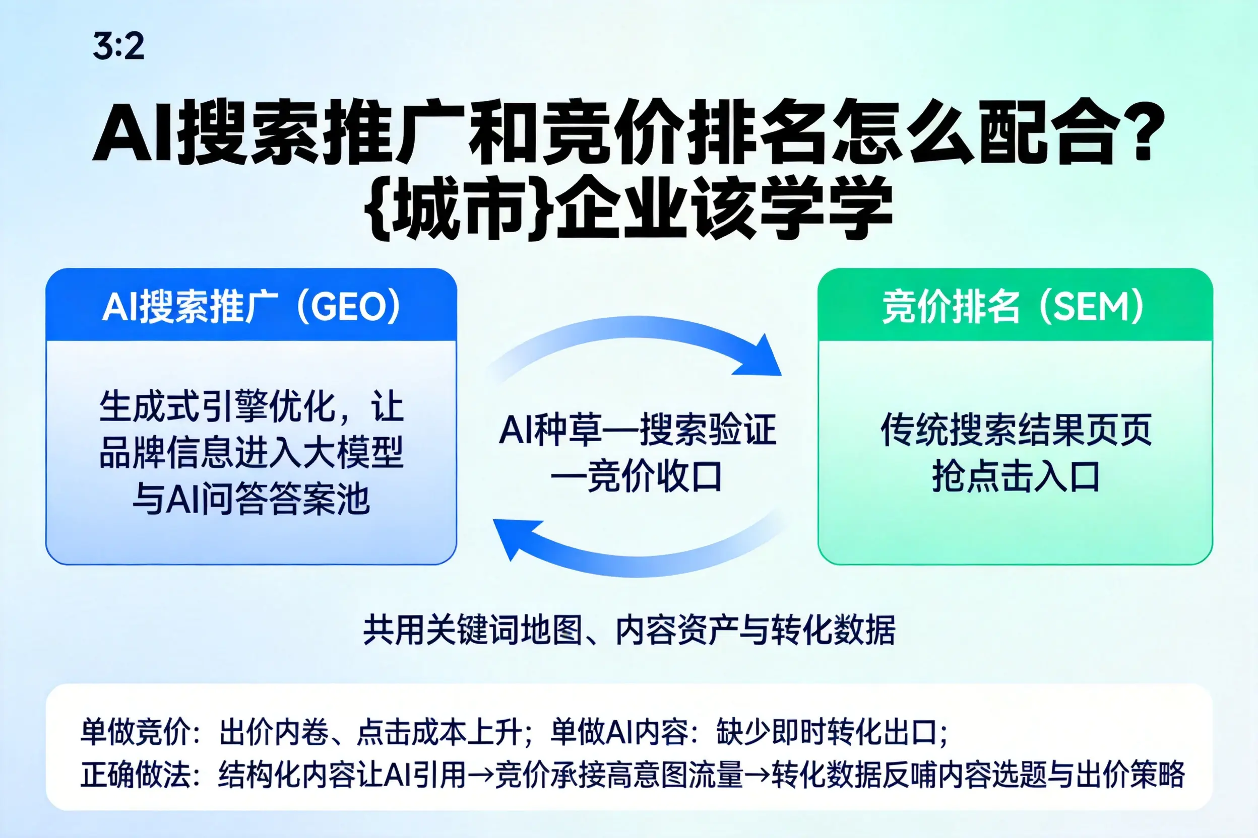 AI搜索推广和竞价排名怎么配合?太原企业该学学