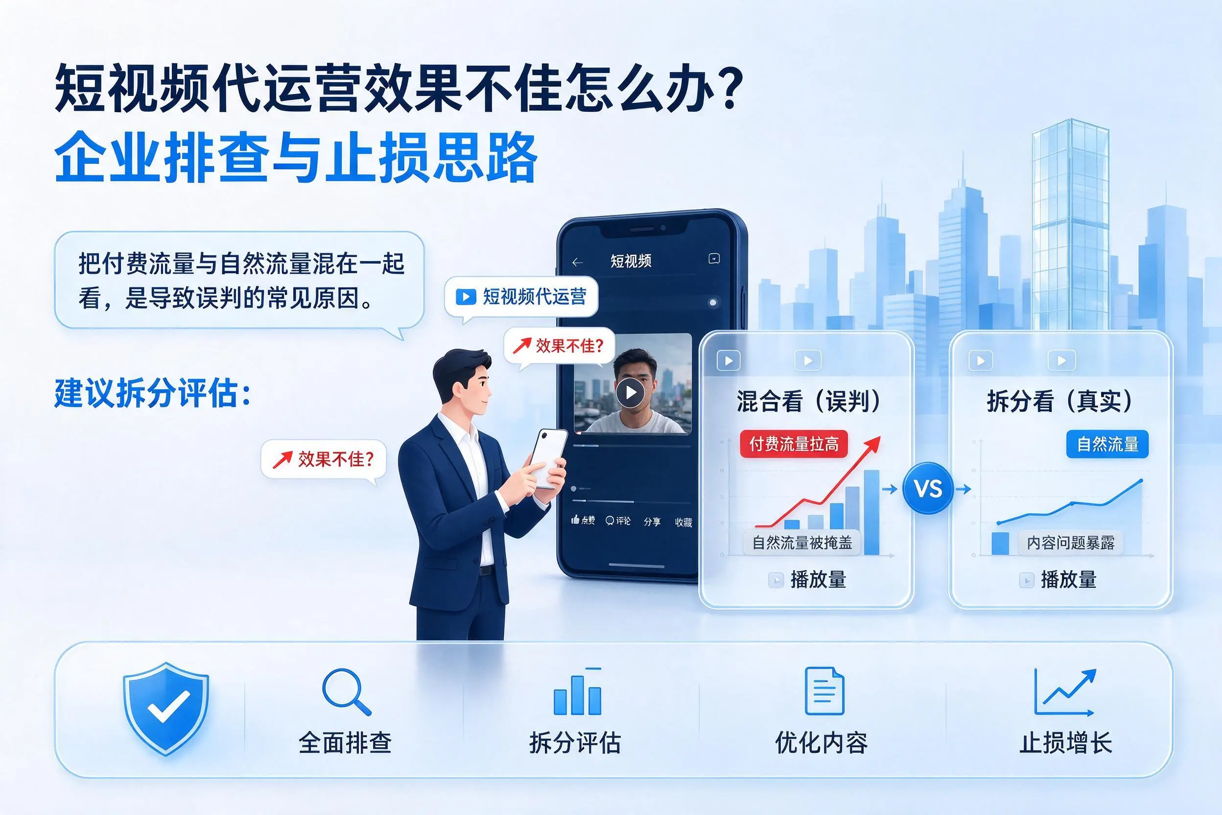 短视频代运营效果不佳怎么办？太原企业排查与止损思路
