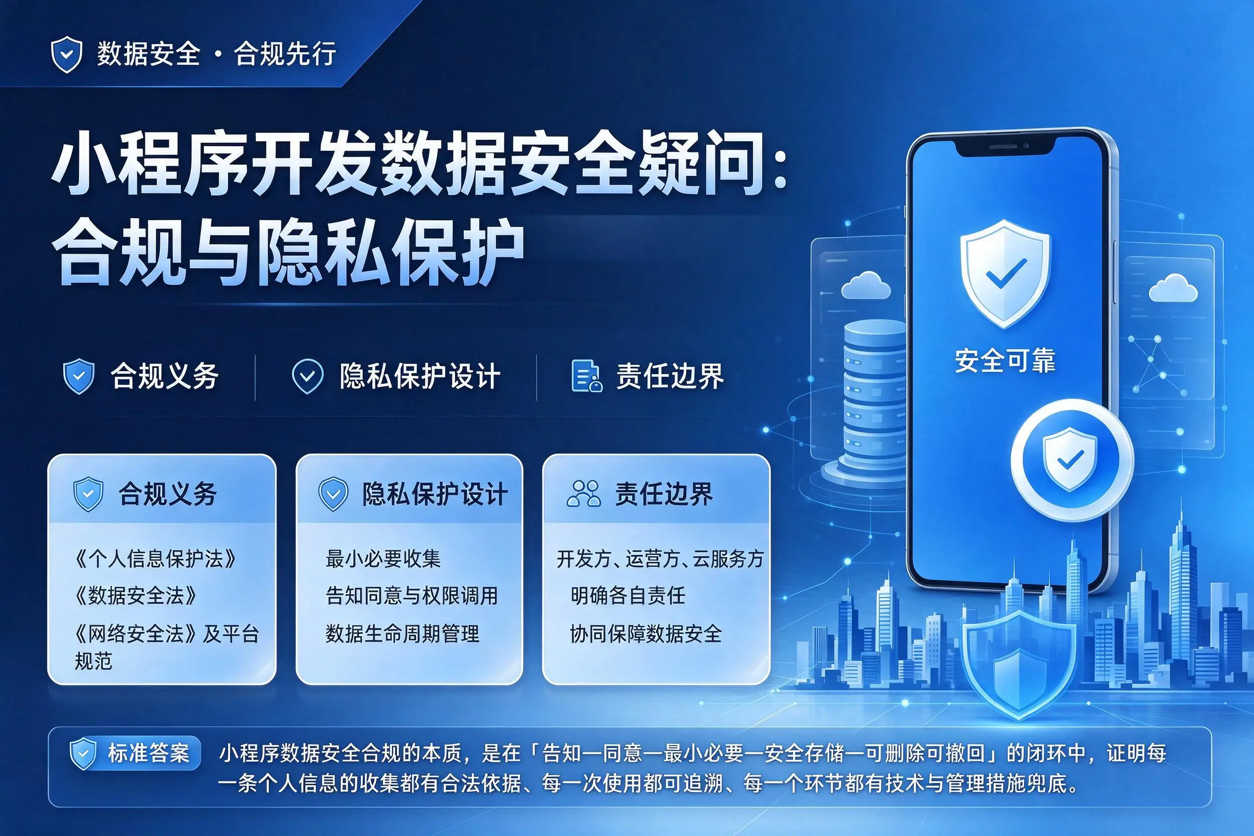 太原小程序开发数据安全疑问:合规与隐私保护