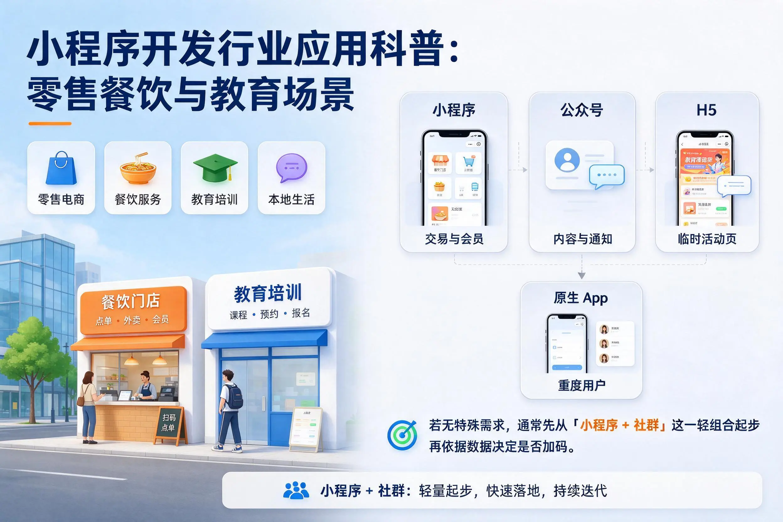 太原小程序开发行业应用科普:零售餐饮与教育场景