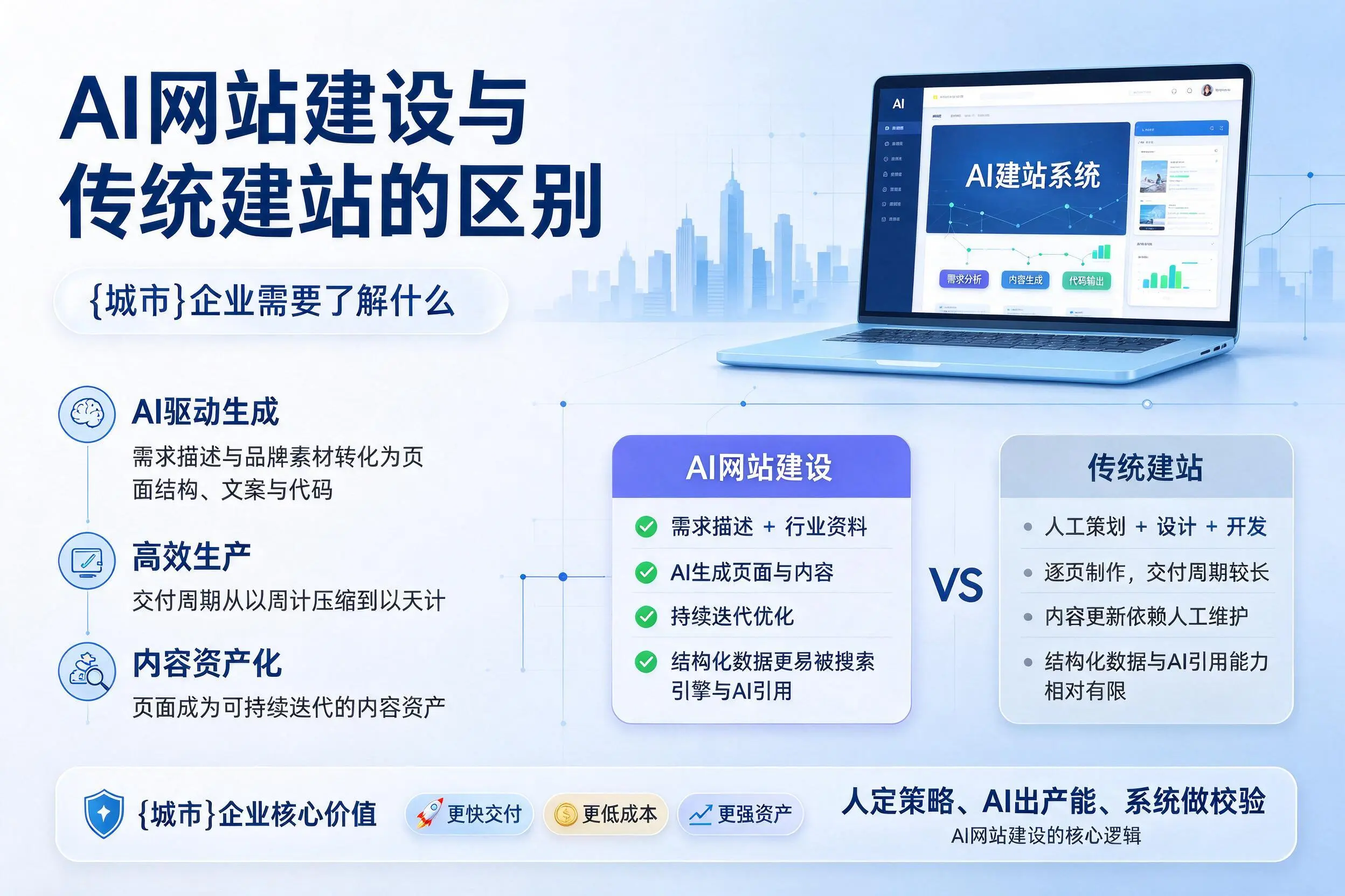 AI网站建设与传统建站的区别，太原企业需要了解什么