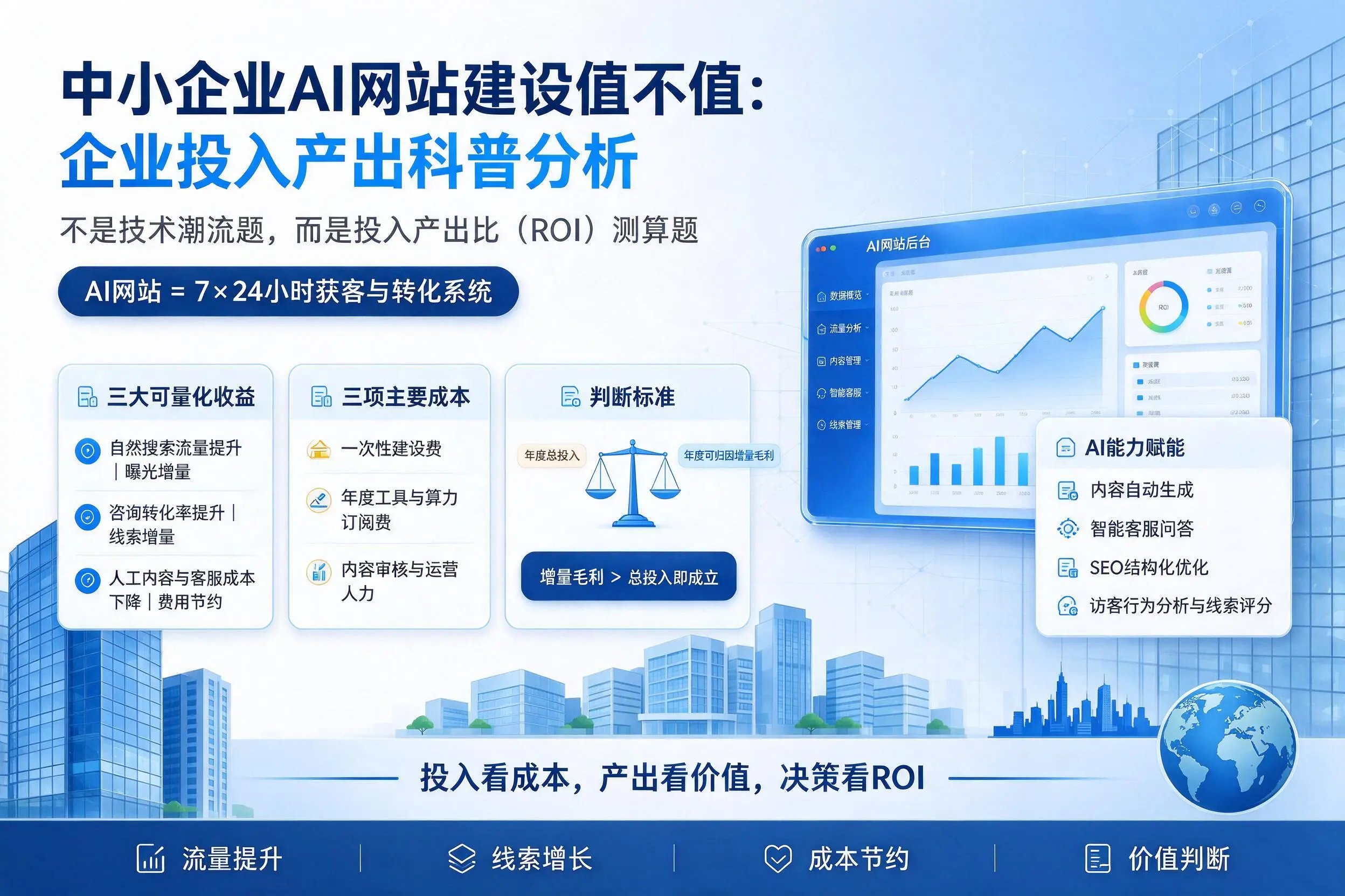 中小企业AI网站建设值不值：太原企业投入产出科普分析