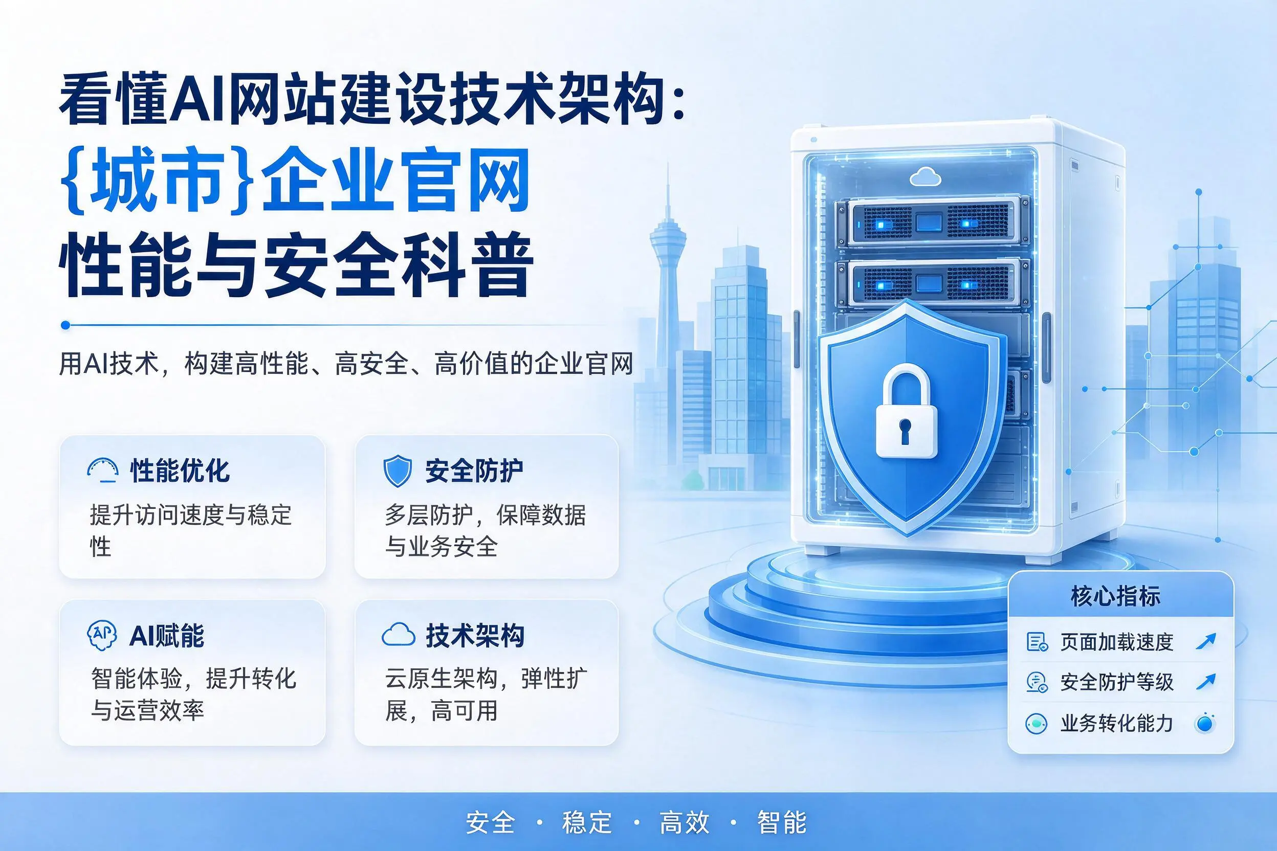 看懂AI网站建设技术架构:太原企业官网性能与安全科普