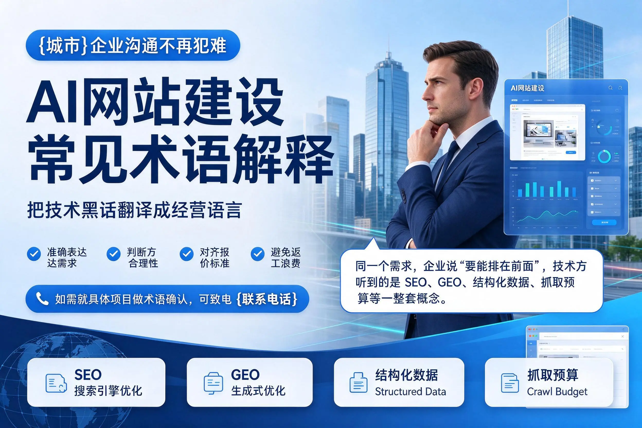AI网站建设常见术语解释，太原企业沟通不再犯难