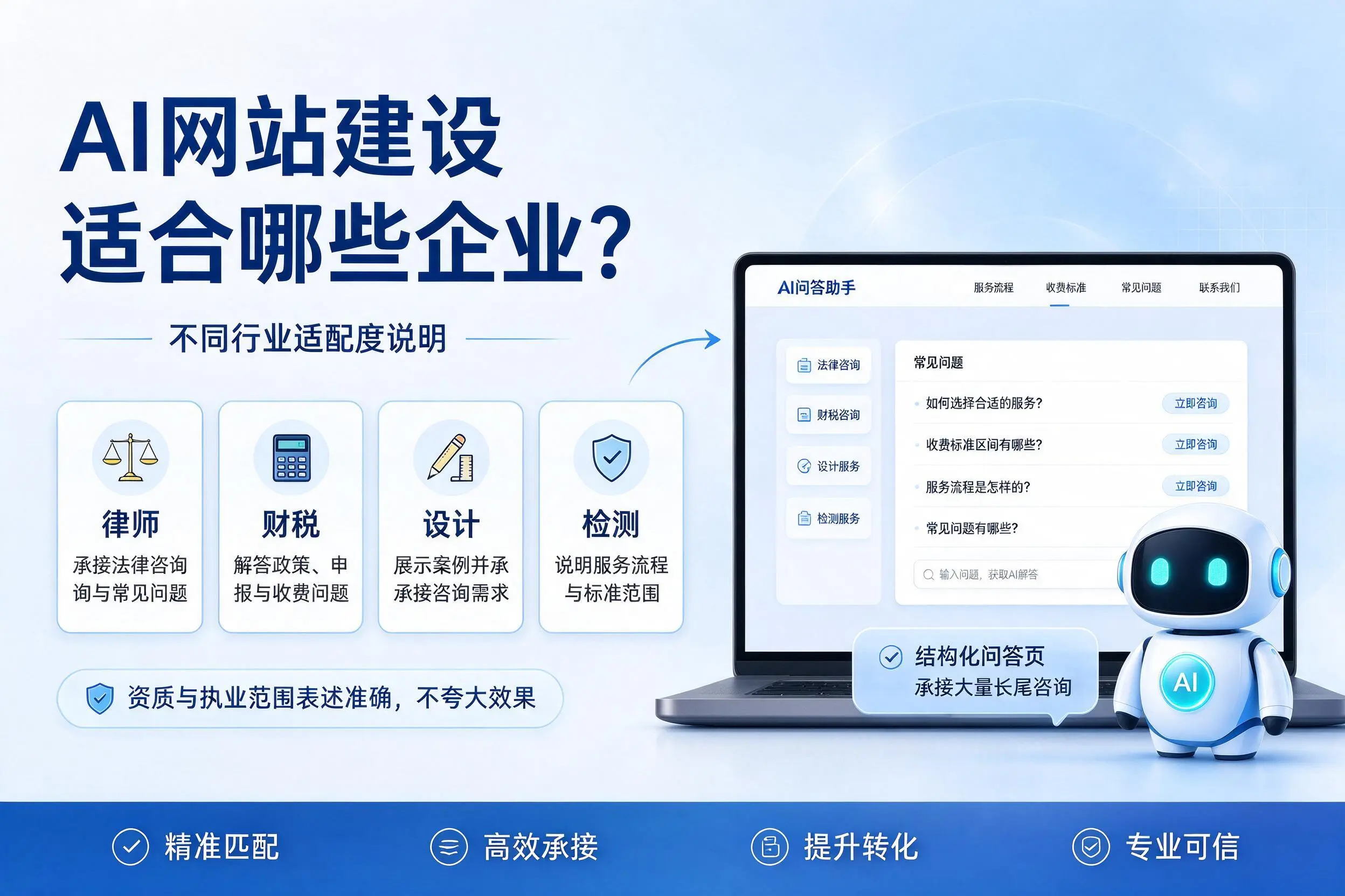 AI网站建设适合哪些企业?太原不同行业适配度说明