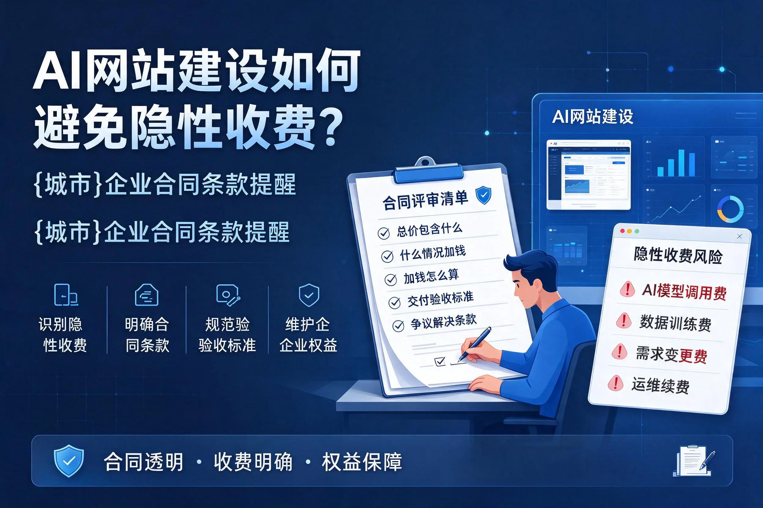 AI网站建设如何避免隐性收费？太原企业合同条款提醒